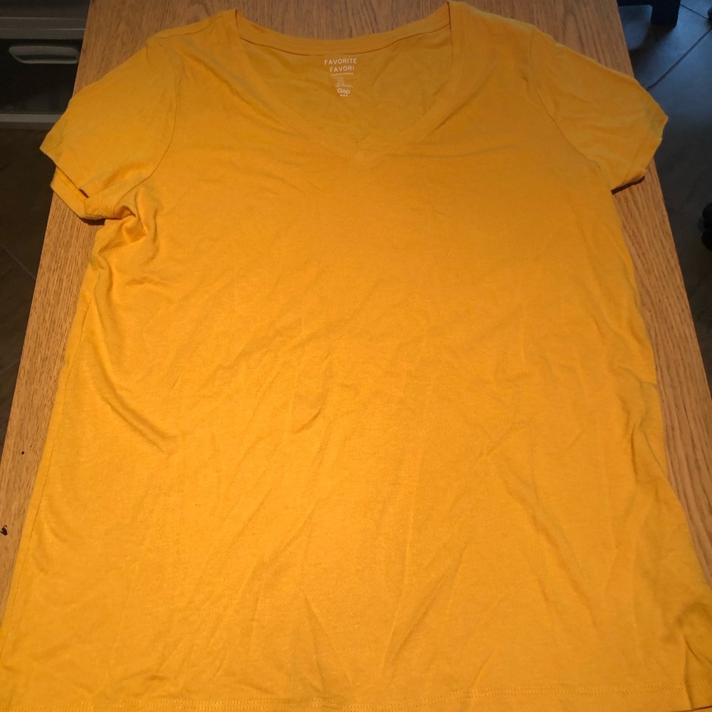 Gap Yellow Modern V-neck Tee